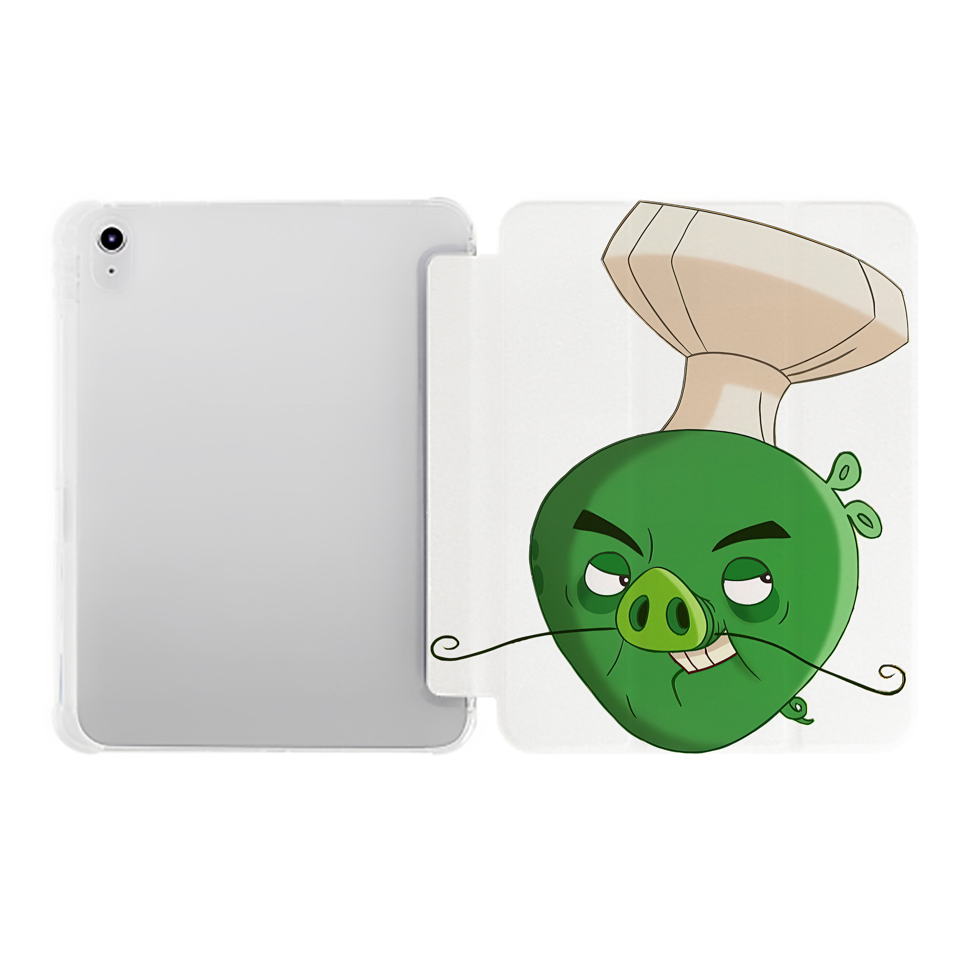 （画像用） Angry Birds アングリーバード IPad ケース ペン収納付き 三つ折りスタンド PUレザー×シリコン 対応機種9.5/10.5/10.9インチ